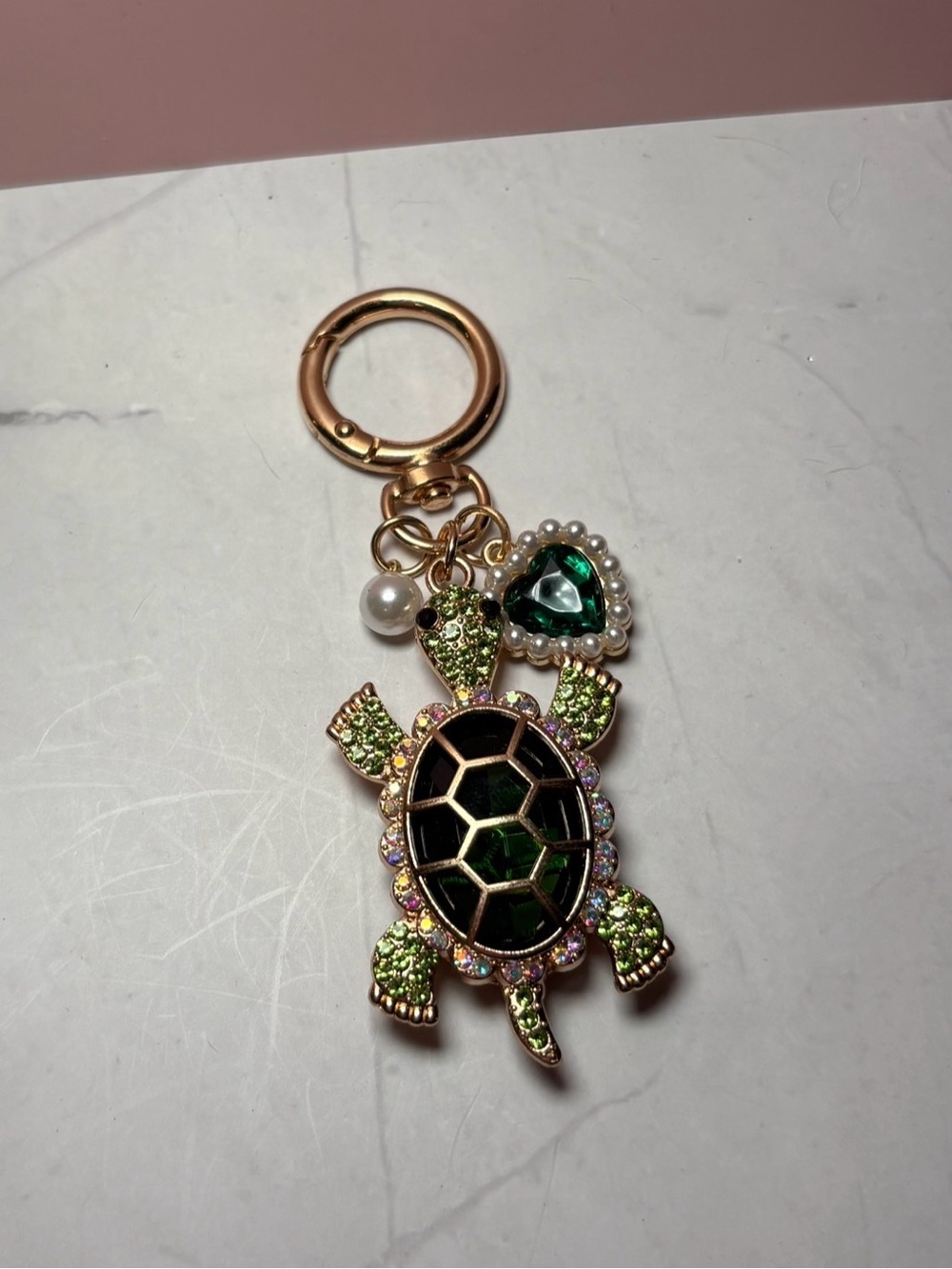 🐢 Green Turtle Bag Charm Keychain